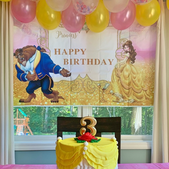 Beauty & The Beast Birthday Banner - Picture 2 of 3
